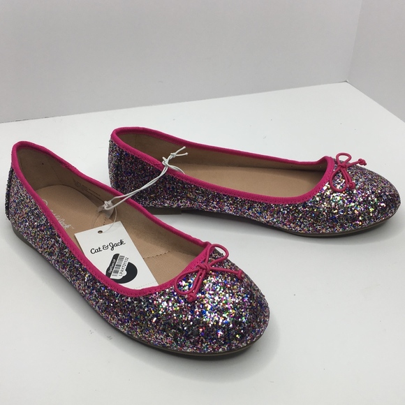 Cat & Jack Other - Lesley Glitter Ballet Flat - Cat & Jack Girl's 5